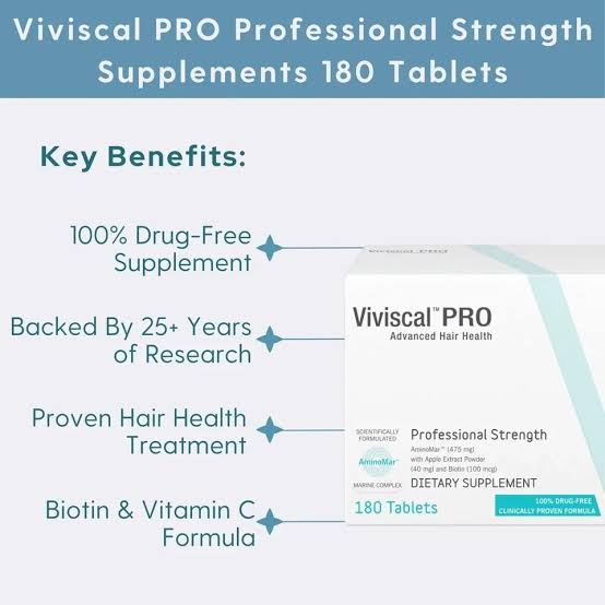 Viviscal PRO Advanced Hair Health Supplement – Pack of 2 (360 Tablets)